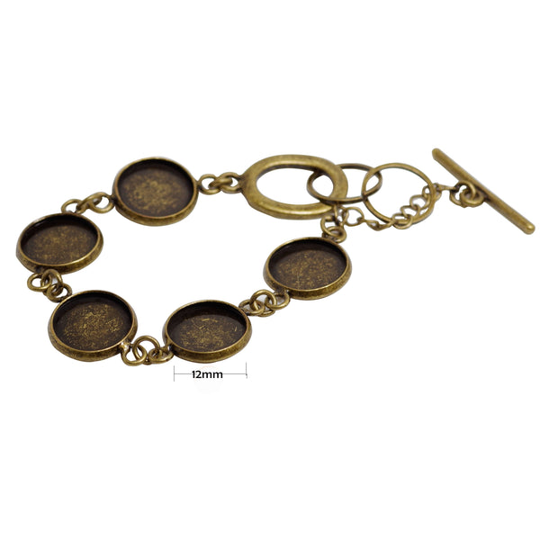 2 Pcs Finished Base 12mm Tray bracelet