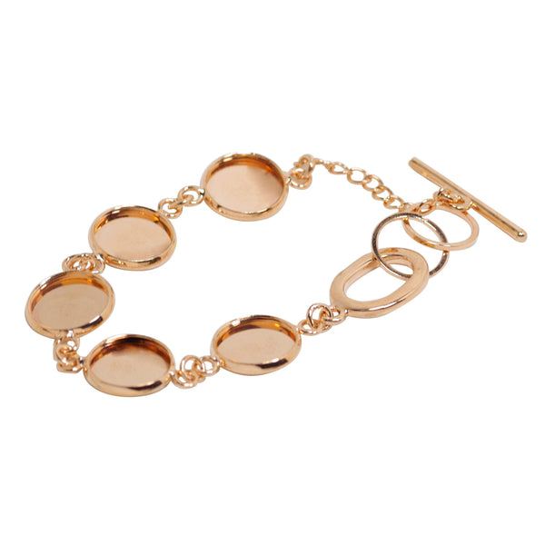 2 Pcs Finished Base 12mm Tray bracelet