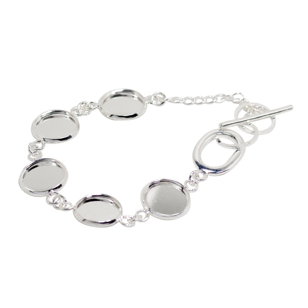 2 Pcs Finished Base 12mm Tray bracelet