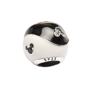 Authentic Pandora Charm Black and White Mickey Mouse Bead