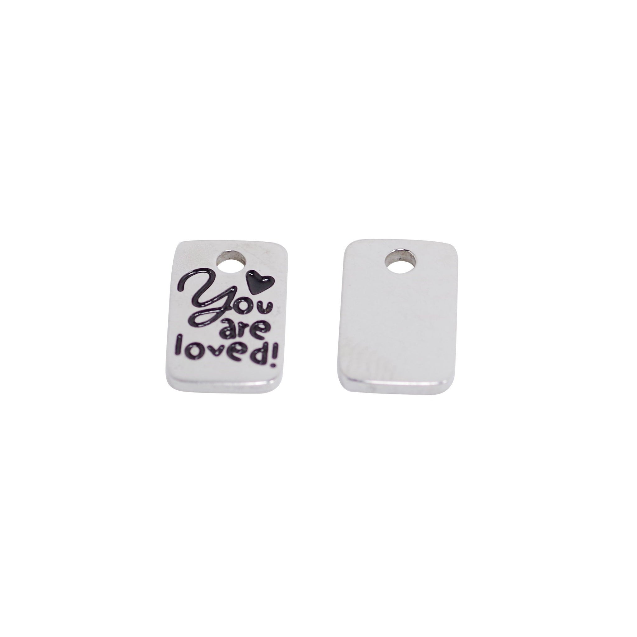 2 Pcs Stainless Steel Charm - You are loved