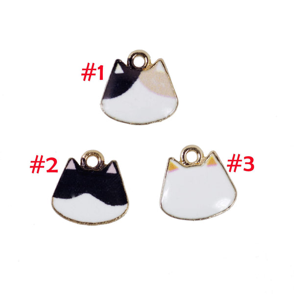 4 Pcs Cute Cat Enamel Charm Jewelry Bracelet Pendant