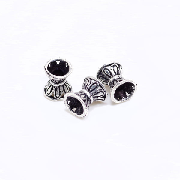 2 Pcs Vintage 925 Sterling Silver Beadcap