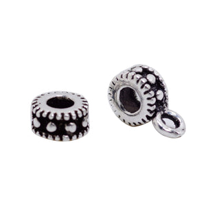 4 Pcs Vintage 925 Sterling Silver Spacer Bead