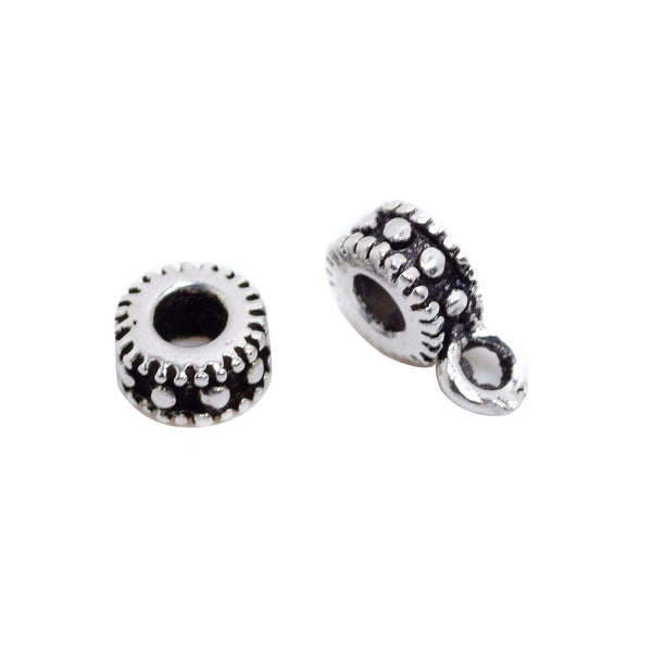 4 Pcs Vintage 925 Sterling Silver Spacer Bead