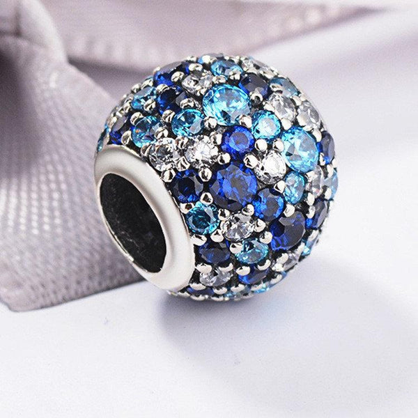 Blue Pandora Charm 925 Sterling Sliver Spacer Bead Fits Pandora Bracelet