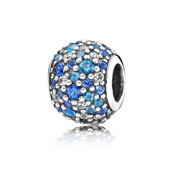 Blue Pandora Charm 925 Sterling Sliver Spacer Bead Fits Pandora Bracelet