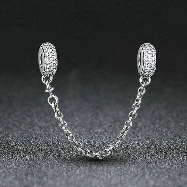 Pave Inspiration Safety Chain Fits Pandora Bracelet