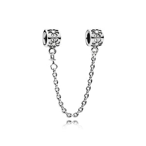 Daisy Flower Pandora Safety Chain Fits Pandora Bracelet