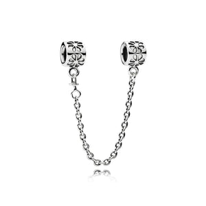 Daisy Flower Pandora Safety Chain Fits Pandora Bracelet