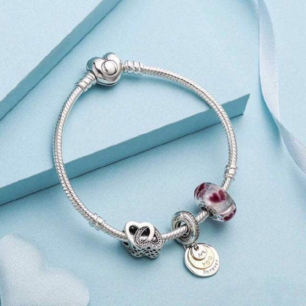 Heart Pandora Charm 925 Sterling Sliver Spacer Bead Fits Pandora Bracelet