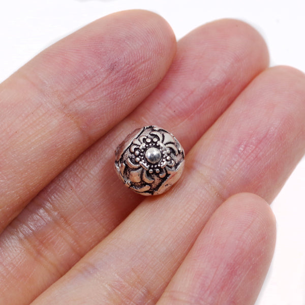 Vintage 925 Sterling Silver Round Spacer Bead