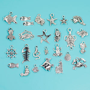 100 Pcs Bulk Wholesale Sea Animal Theme Charms