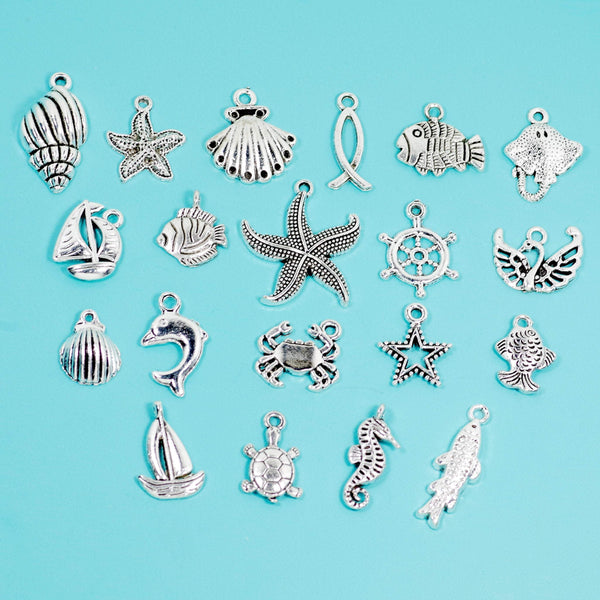 100 Pcs Bulk Wholesale Sea Animal Theme Charms