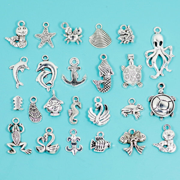 100 Pcs Bulk Wholesale Sea Animal Theme Charms