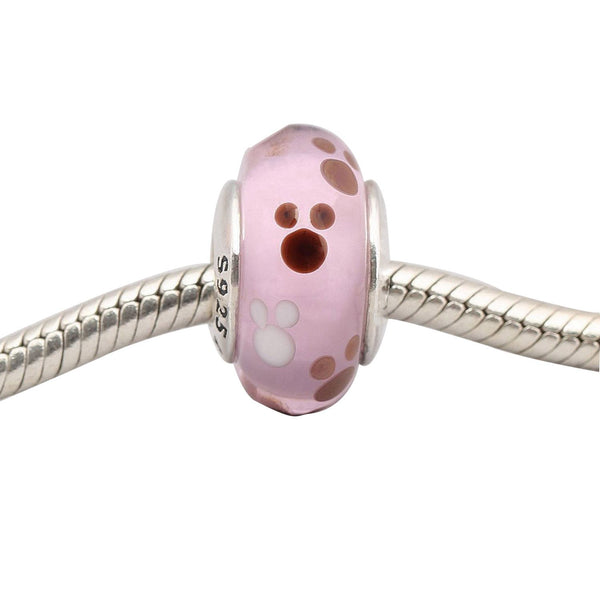 Pink Mickey Pandora Charm 925 Sterling Sliver Spacer Bead Fits Pandora Bracelet