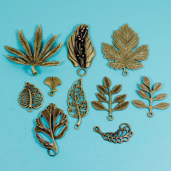 20 Pcs Bulk Wholesale Leaf Charms