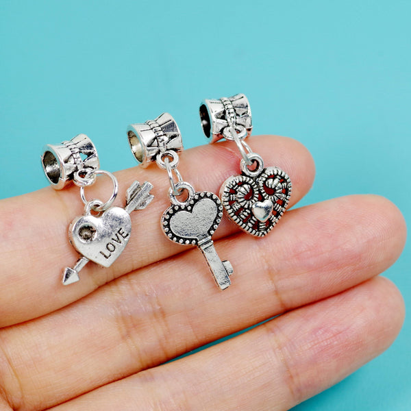 40 Pcs Bulk Wholesale Spacer beads with Charms