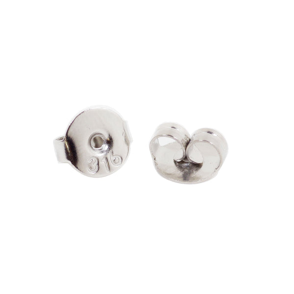 100 Pcs Stud Earring Plat Pad - 316L Stainless Steel