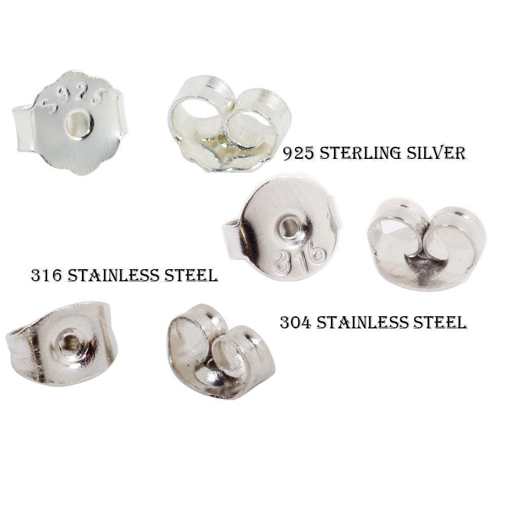 20 or 100 Pcs Stud Earring Back Post