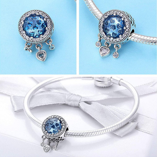 925 Sterling Silver Blue Charm Fits Pandora Bracelet