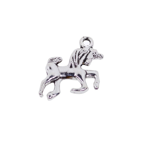 10 Unicorn Charms Antique Silver Tone Pendant