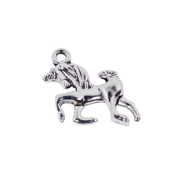 10 Unicorn Charms Antique Silver Tone Pendant