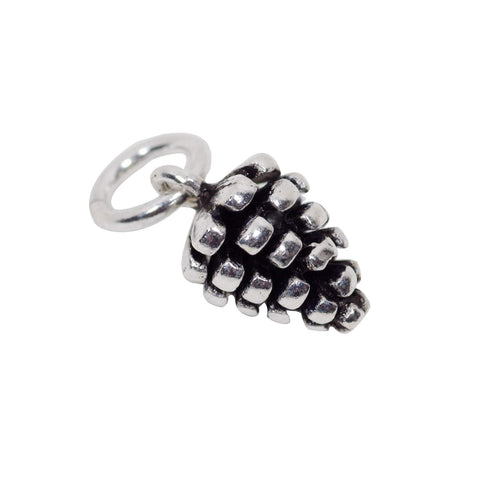 Vintage 925 Sterling Silver Cone Charm with Close Jump Ring