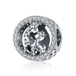 925 Sterling Silver Giraffe Charm Bead for Bracelet Pendant