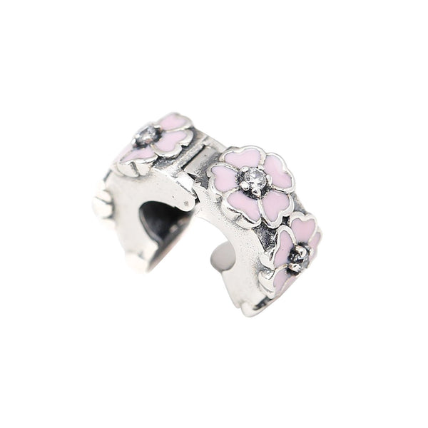 Flower Pandora Stopper Bead 925 Sterling Sliver Spacer Bead Fits Pandora Bracelet