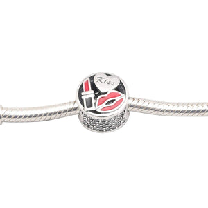 Lipstick Pandora Charm 925 Sterling Sliver Spacer Bead Fits Pandora Bracelet