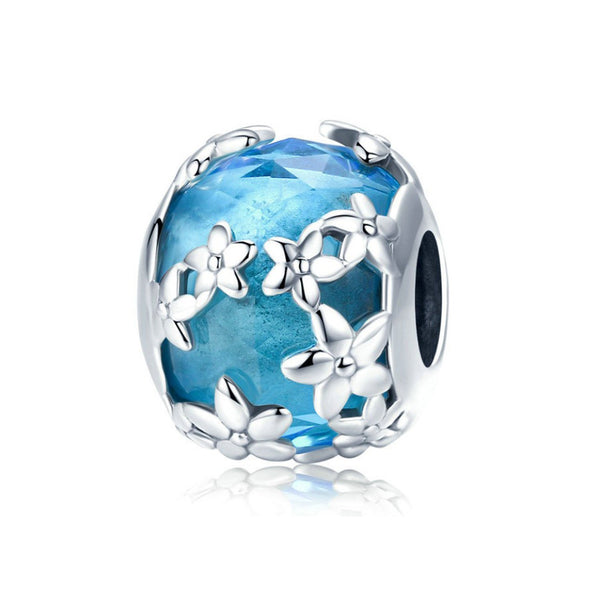 925 Sterling Silver Daisy Charm Bead for Bracelet Pendant