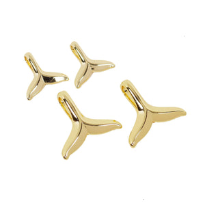 1 Pcs Gold Plated Mermaid Tail Charm for Jewelry Making