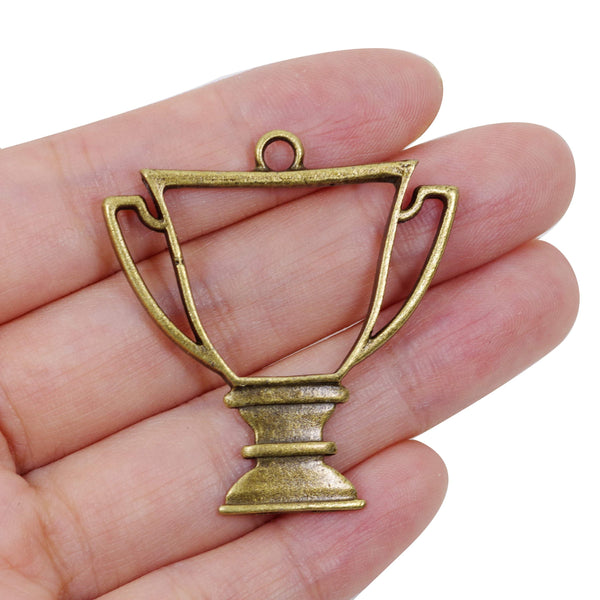 4 Pcs Vintage Trophy Charm Antique Bronze Jewelry Pendant