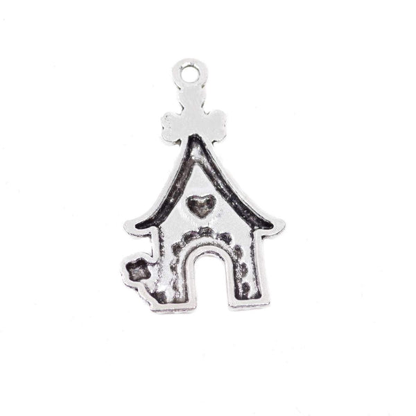 10 Sweet House Charms Antique Silver Tone Pendant