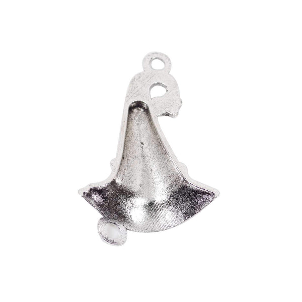 5 Magic Hat Charms Antique Silver Tone Pendant