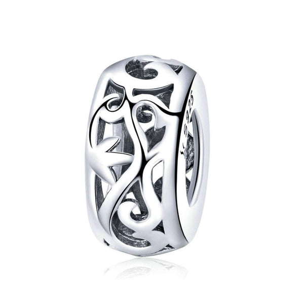 925 Sterling Silver Plant Charm Bead for Bracelet Pendant