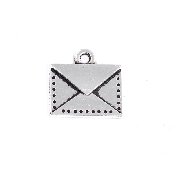 10 Pcs Vintage Envelop Key Charm Antique Alloy Jewelry Pendant
