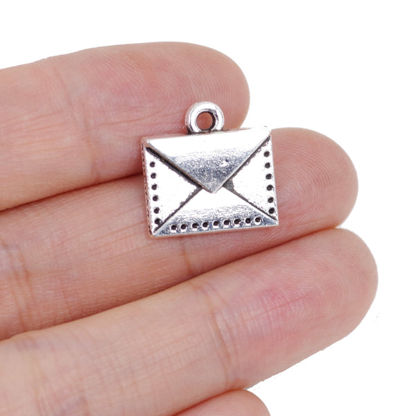 10 Pcs Vintage Envelop Key Charm Antique Alloy Jewelry Pendant