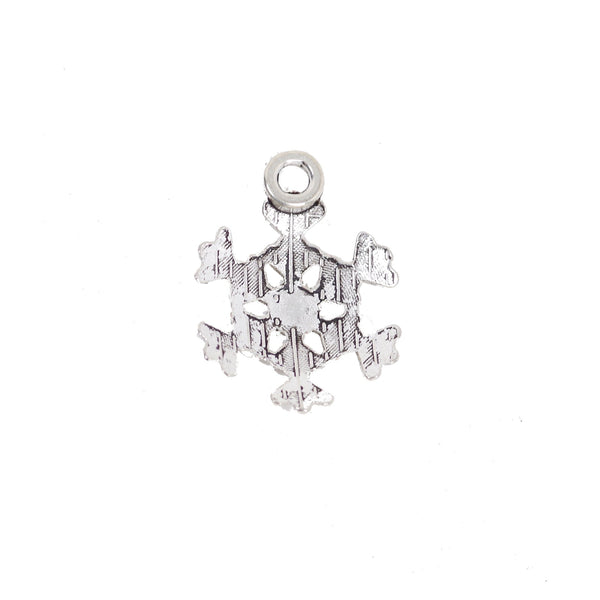 10 Pcs Vintage Snowflake Charm Antique Alloy Jewelry Pendant