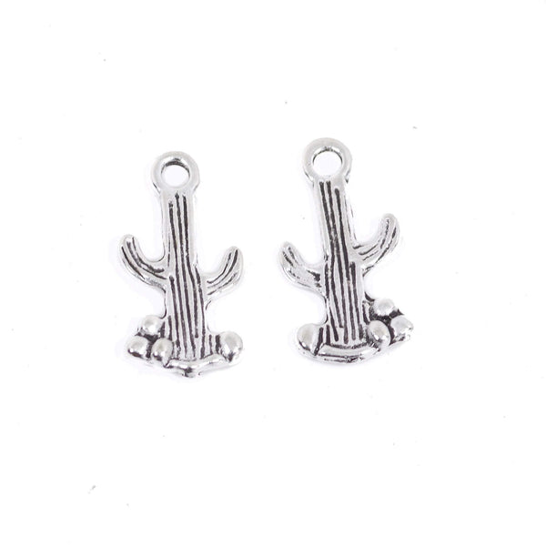 10 Pcs Vintage Cactus Charm Antique Alloy Jewelry Pendant
