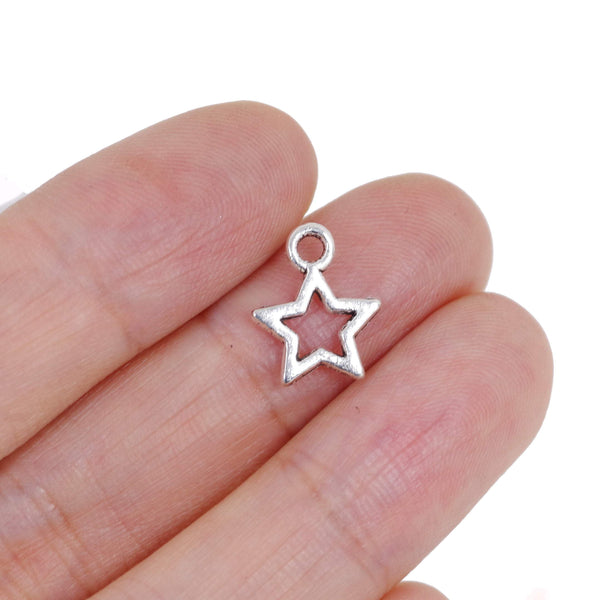 25 Pcs Vintage Little Star Charm Antique Alloy Jewelry Pendant