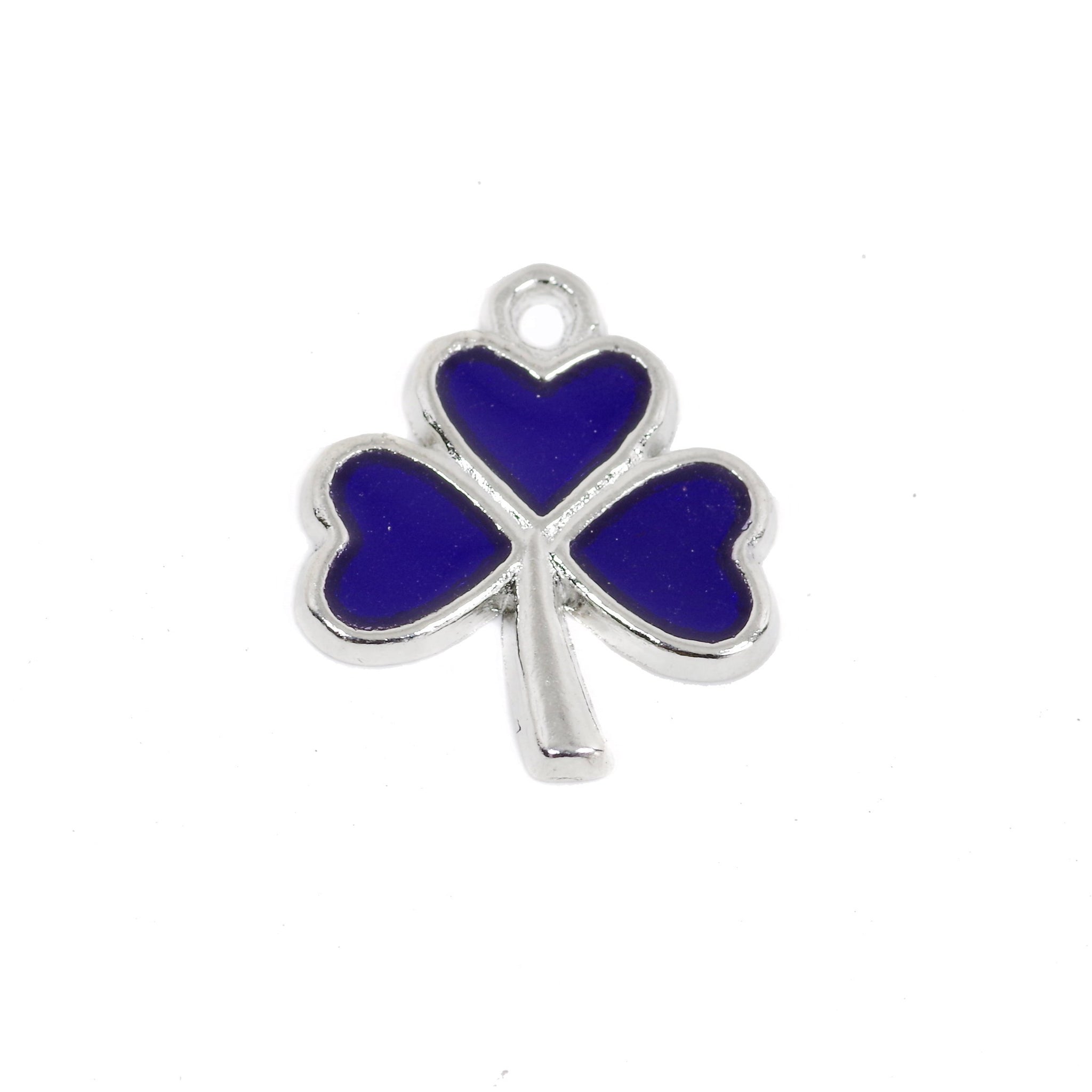 4 Pcs Lucky Four Leaf Enamel Charm Jewelry Bracelet Pendant