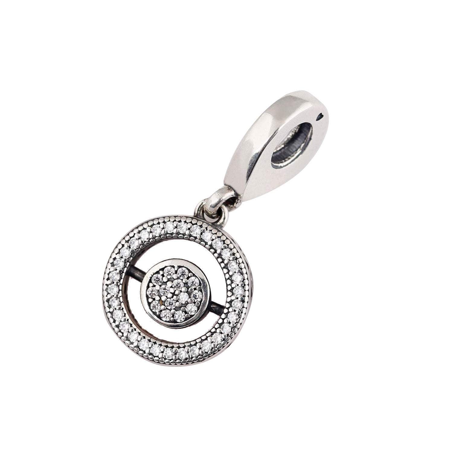 Authentic Pandora Charm Circle Heart Charm