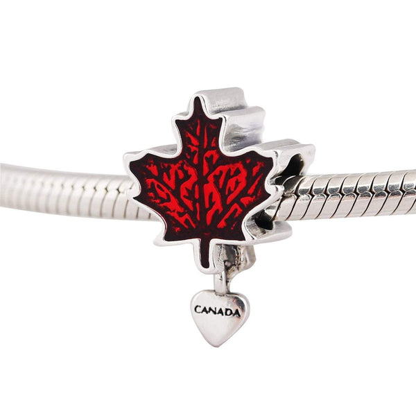 Canada Maple Leaf Charm Fits Pandora European Bracelet