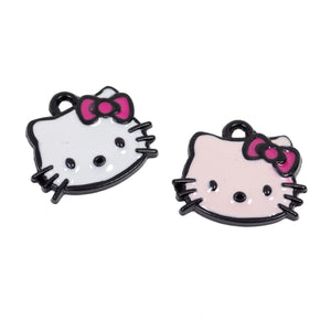 4 Pcs Hello Kitty Enamel Charm Jewelry Bracelet Pendant