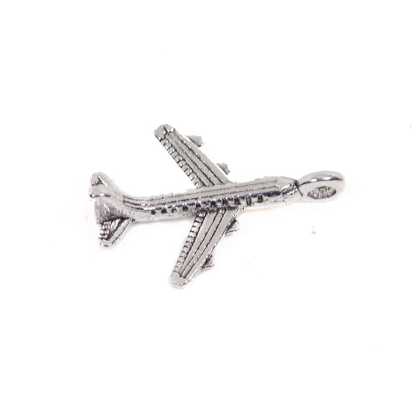 10 Pcs Vintage Air Plane Charm Antique Alloy Jewelry Pendant
