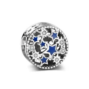 Authentic Pandora Blue Star Charm Spacer Bead