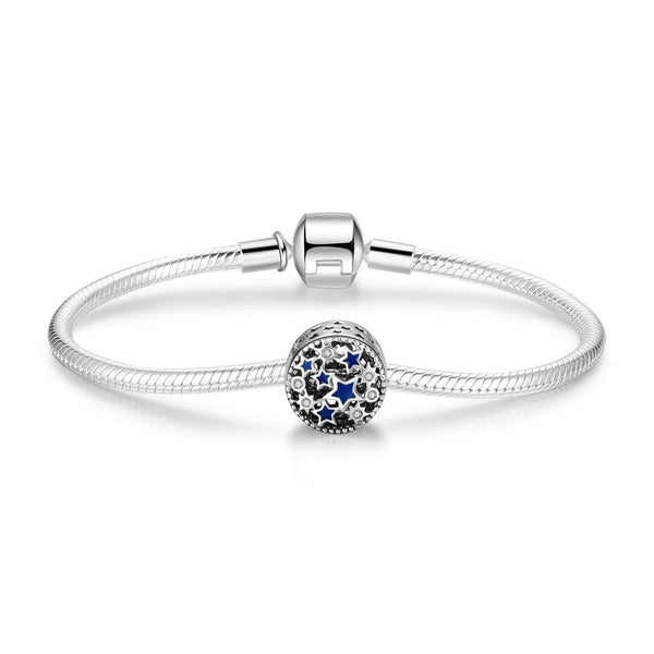 Authentic Pandora Blue Star Charm Spacer Bead