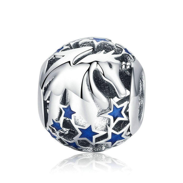 925 Sterling Silver Unicorn Charm Bead for Bracelet Pendant